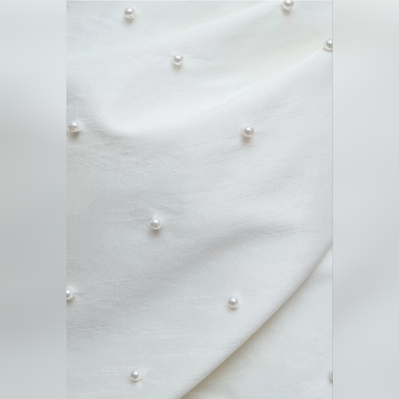 Sachin & Babi Pippa One-Shoulder Pearl-Embellished Bridal Wedding Mini Dress, 0 - Picture 4 of 15